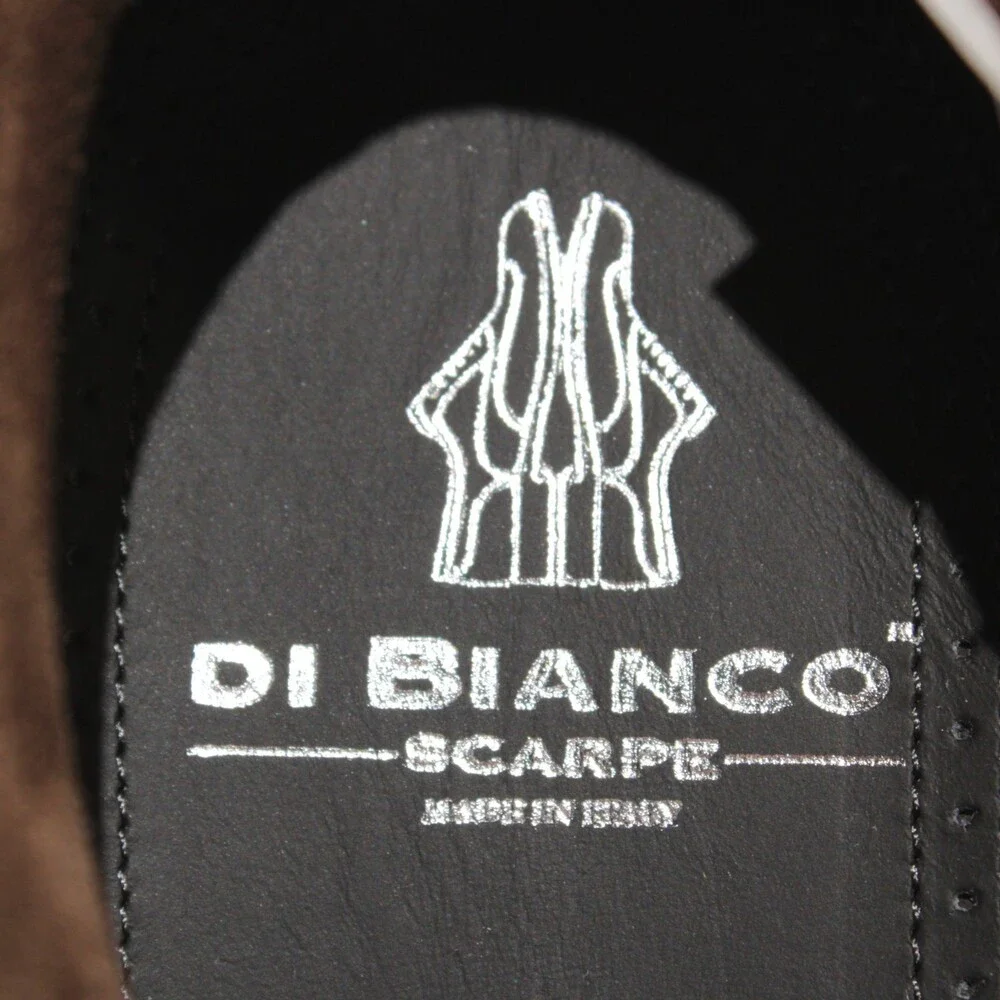 Di Bianco NWD Double Monk Strap Dress Shoes Size 9 US in Brown Suede